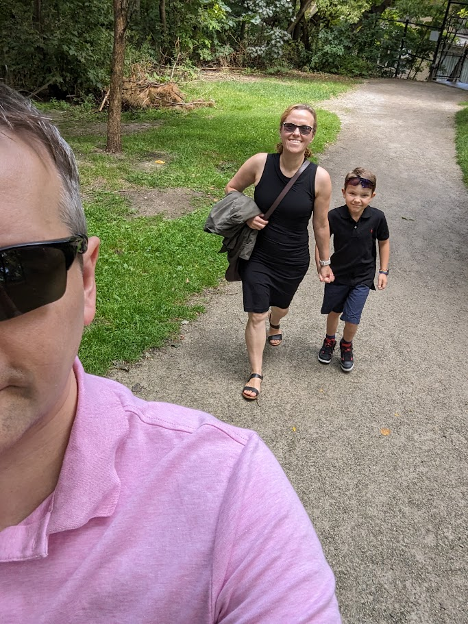 Tim and family arriving in Toronto